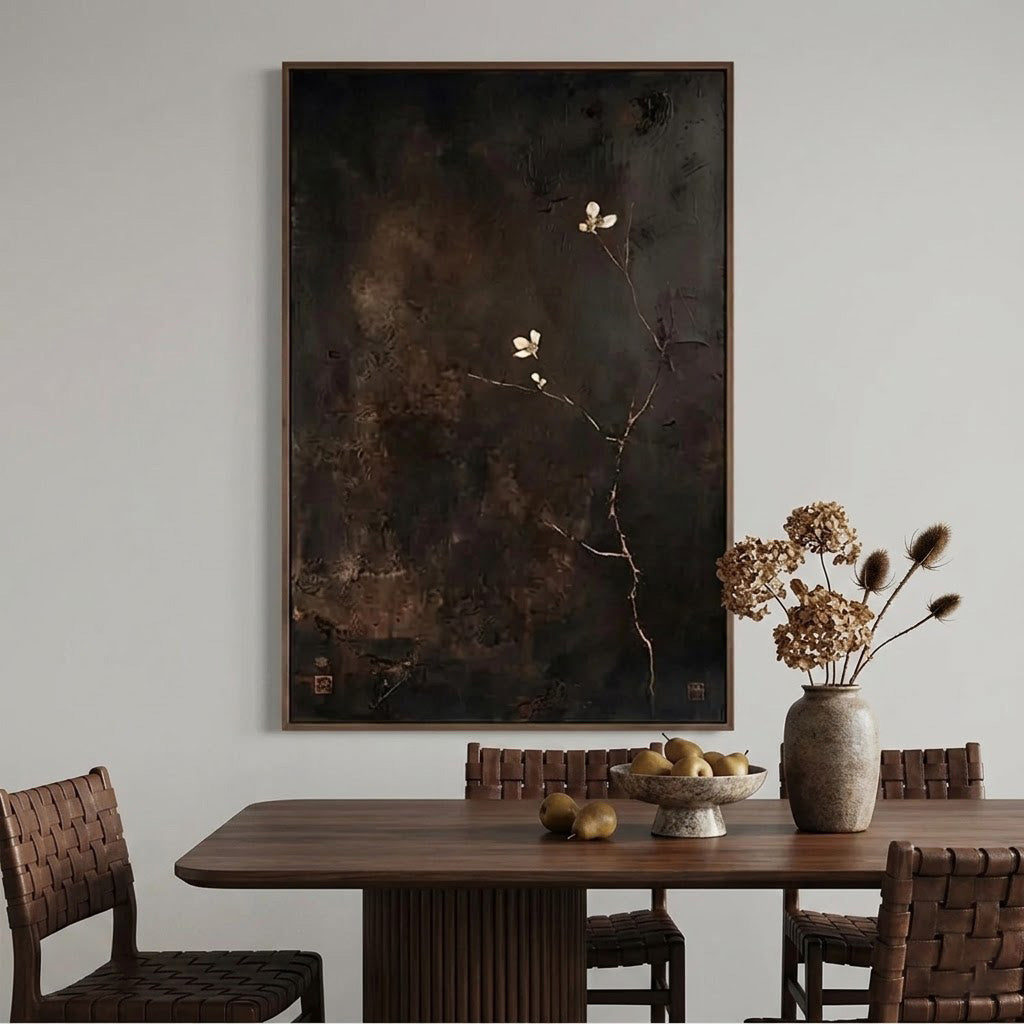 Textured Minimalist Floral Wall Art #MT650