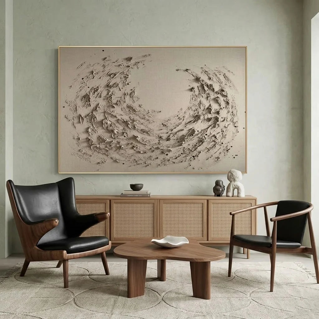 Textured Abstract Wave Wall Art #TA706