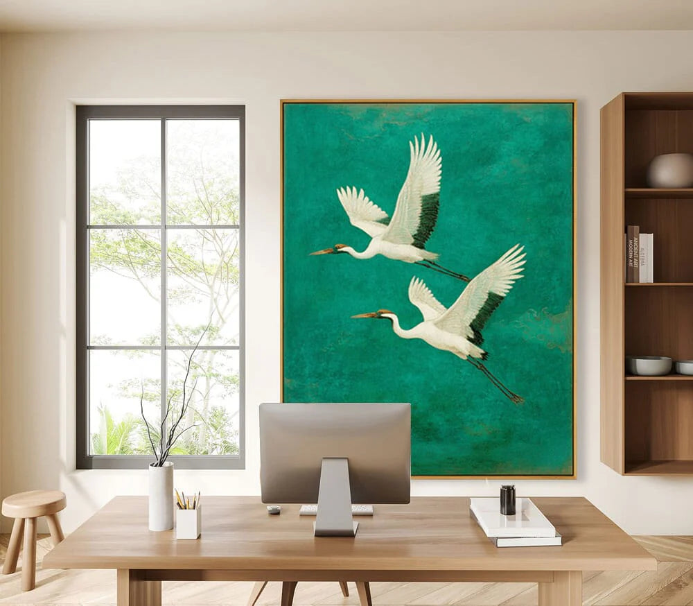 Textured Crane Wall Art #MC626