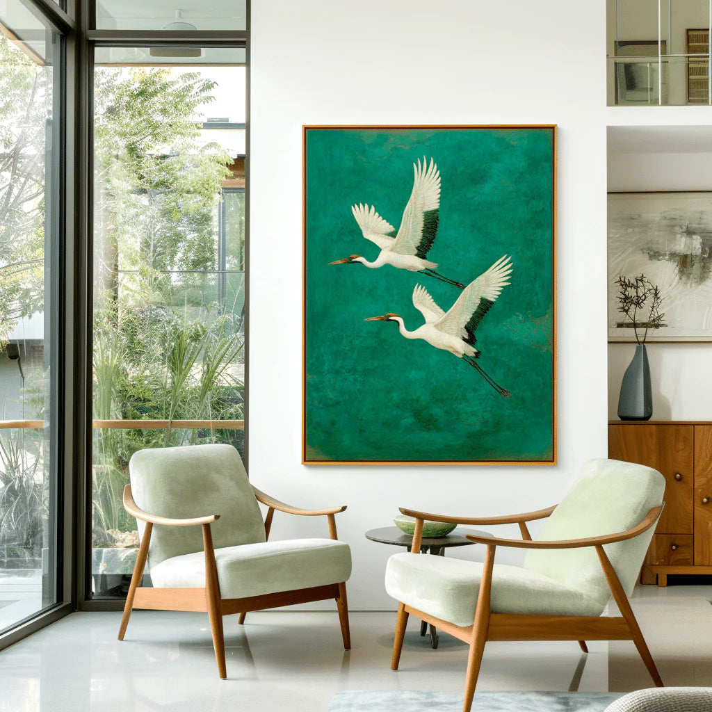 Textured Crane Wall Art #MC626
