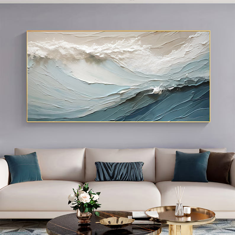 Textured Ocean Wave Wall Art #MC617