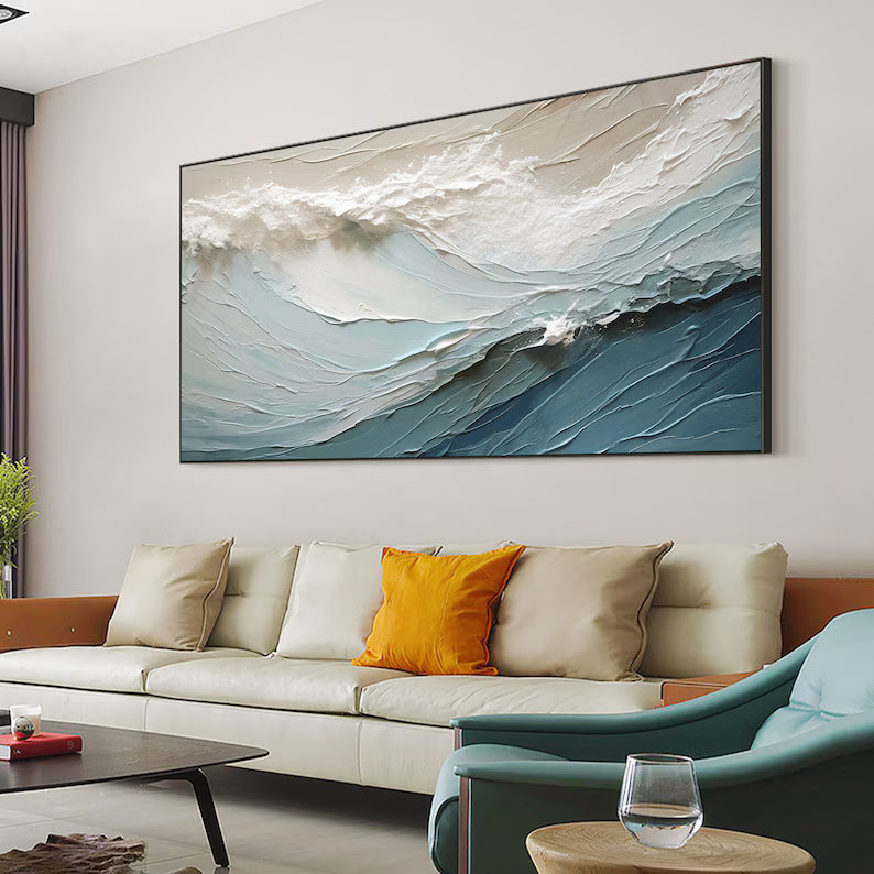 Textured Ocean Wave Wall Art #MC617