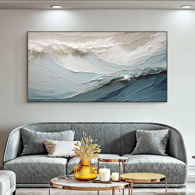 Textured Ocean Wave Wall Art #MC617