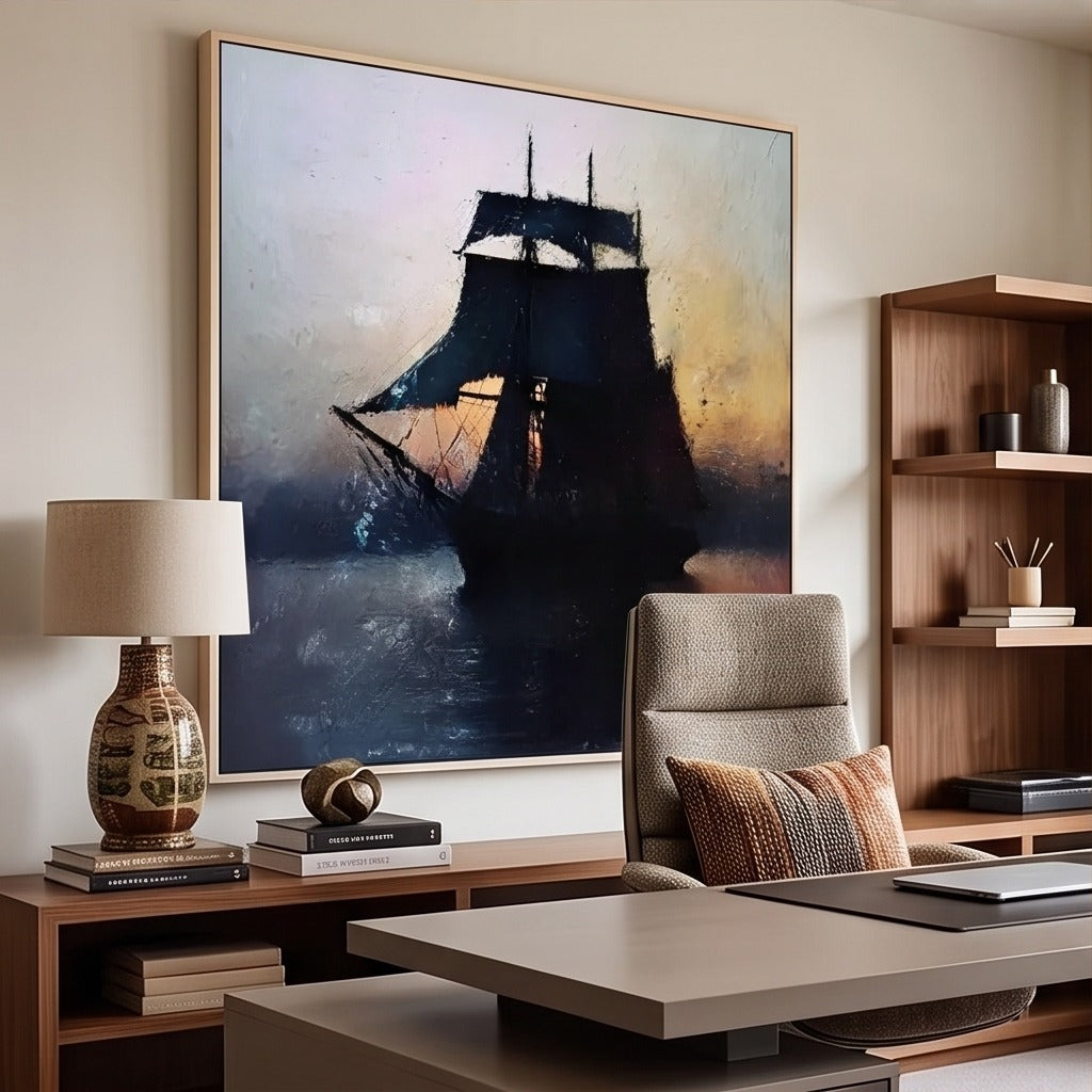 Moody Sailboat Wall Art #TO875