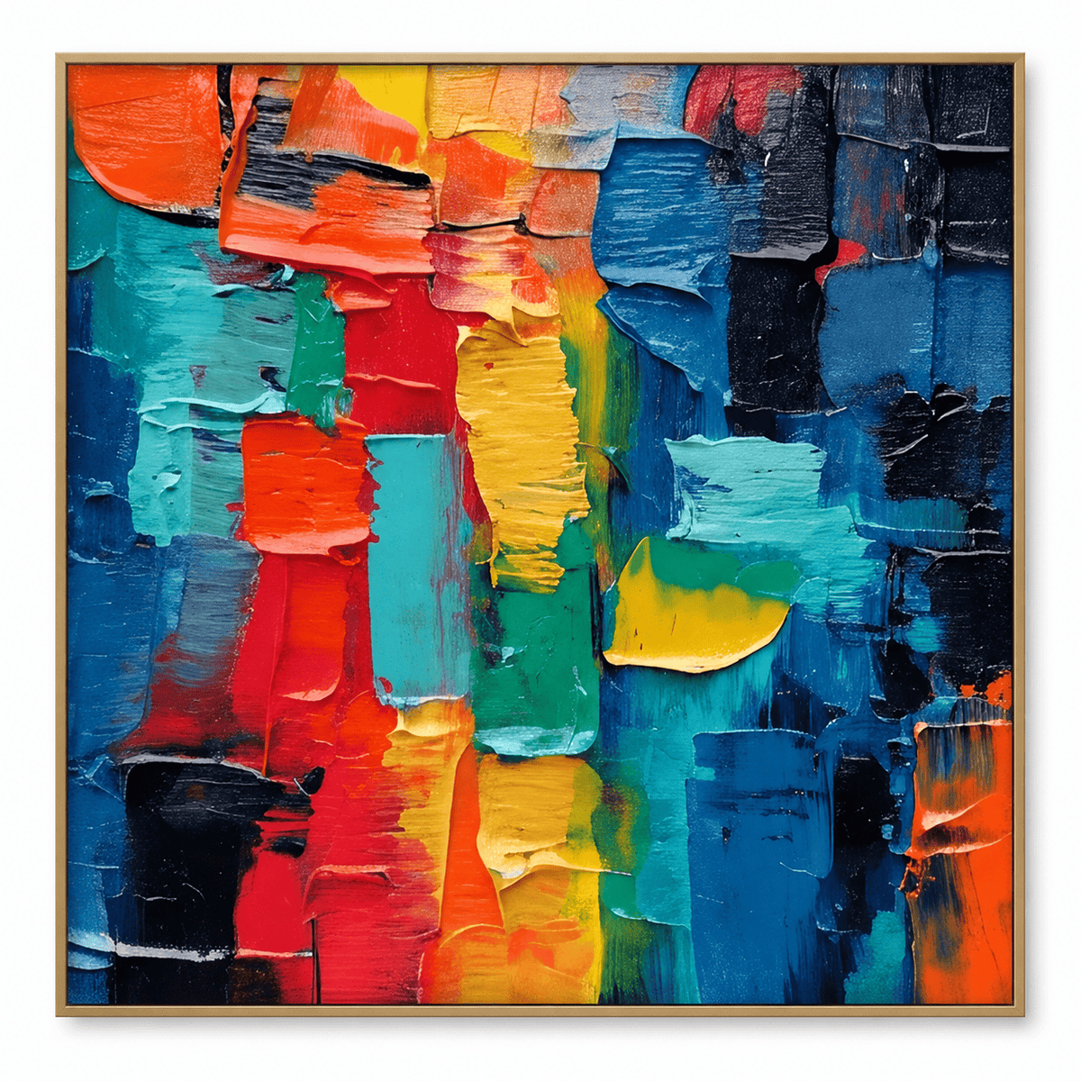 Multicolor Textured Abstract Wall Art #TO178