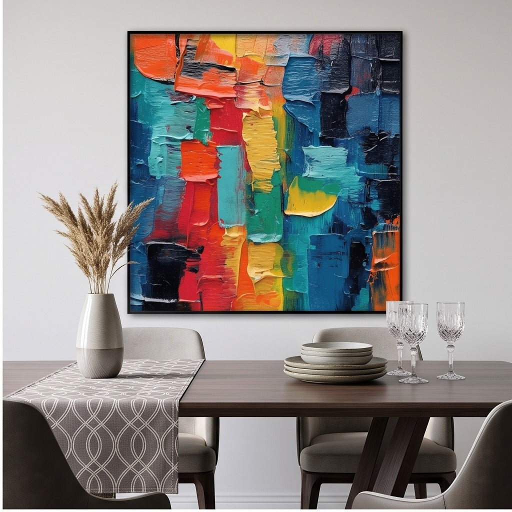 Multicolor Textured Abstract Wall Art #TO178