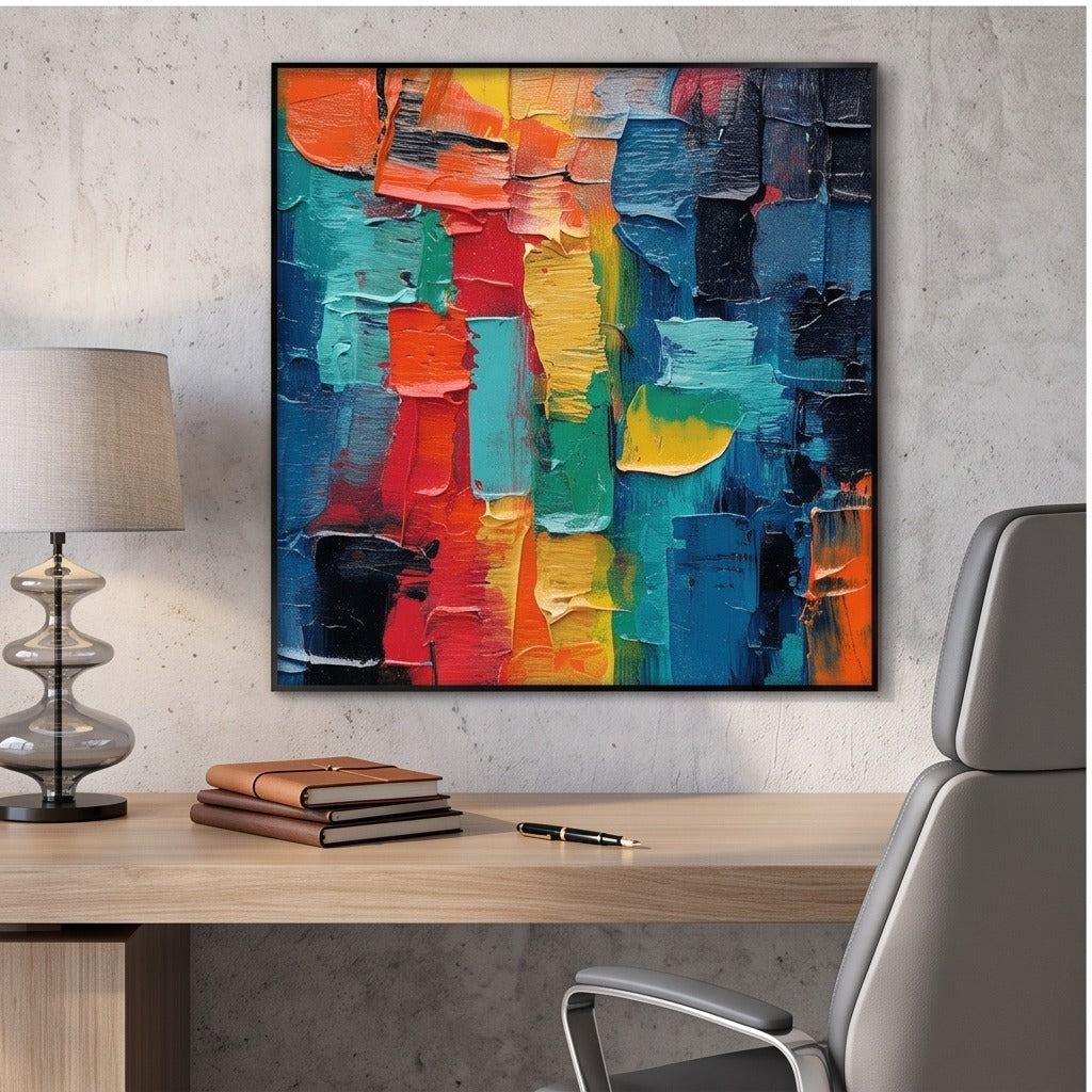 Multicolor Textured Abstract Wall Art #TO178