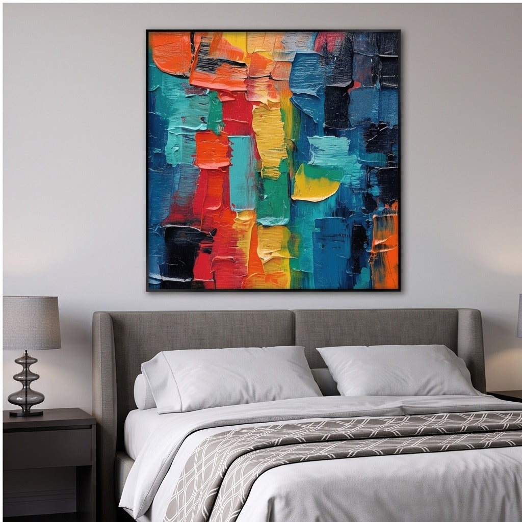 Multicolor Textured Abstract Wall Art #TO178