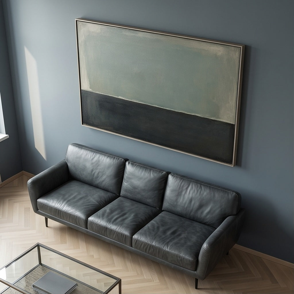 Muted Green Abstract Landscape Wall Art #TO216