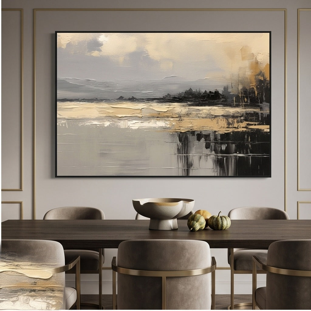 Neutral Abstract Landscape Wall Art #TO335