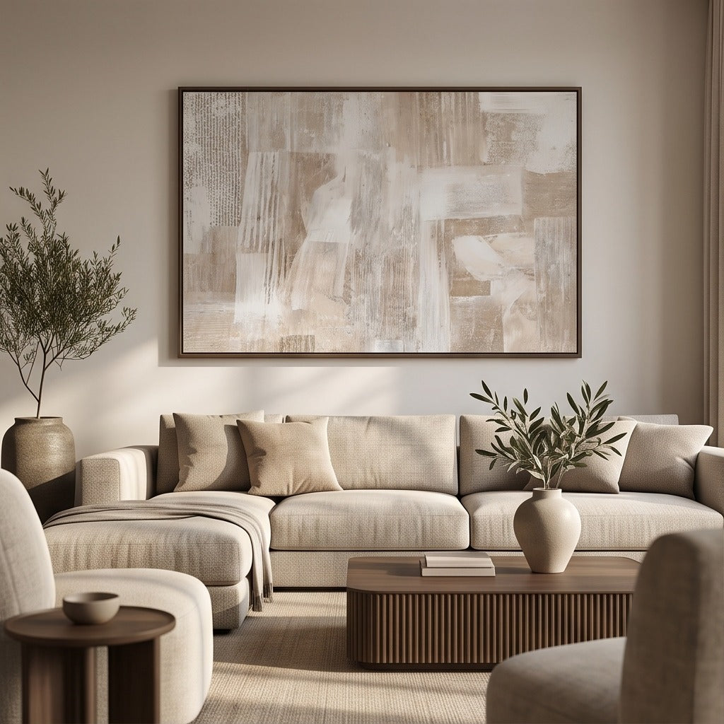 Neutral Abstract Wall Art #TO135