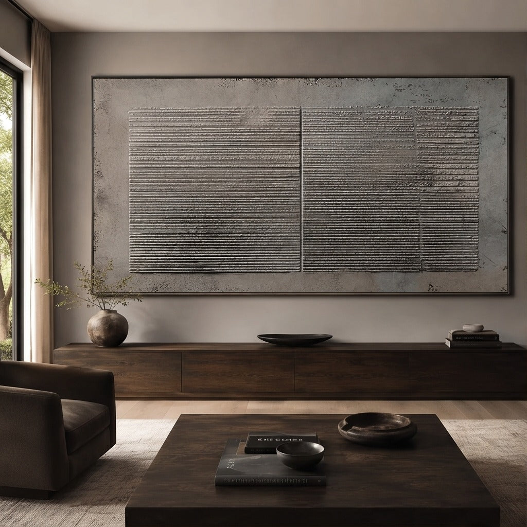 Neutral Geometric Abstract Wall Art #TO182