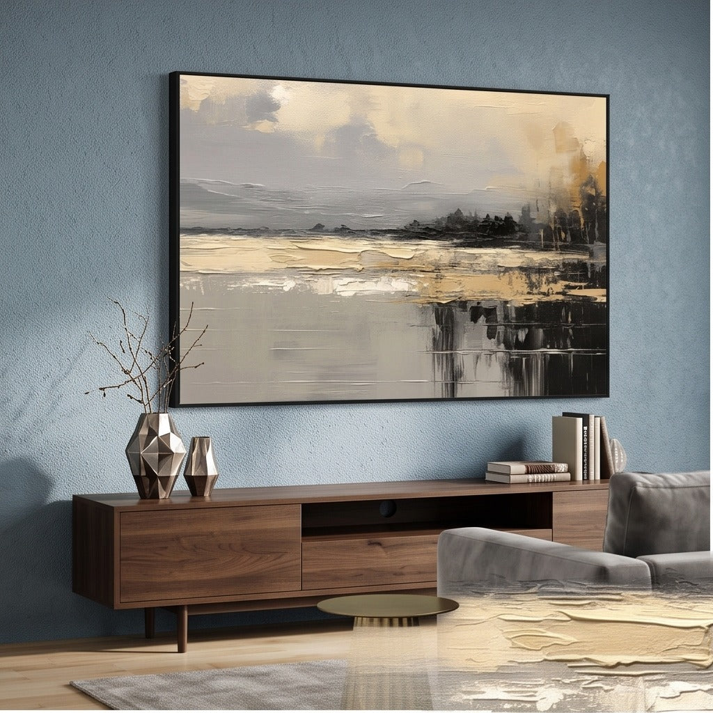 Neutral Abstract Landscape Wall Art #TO335