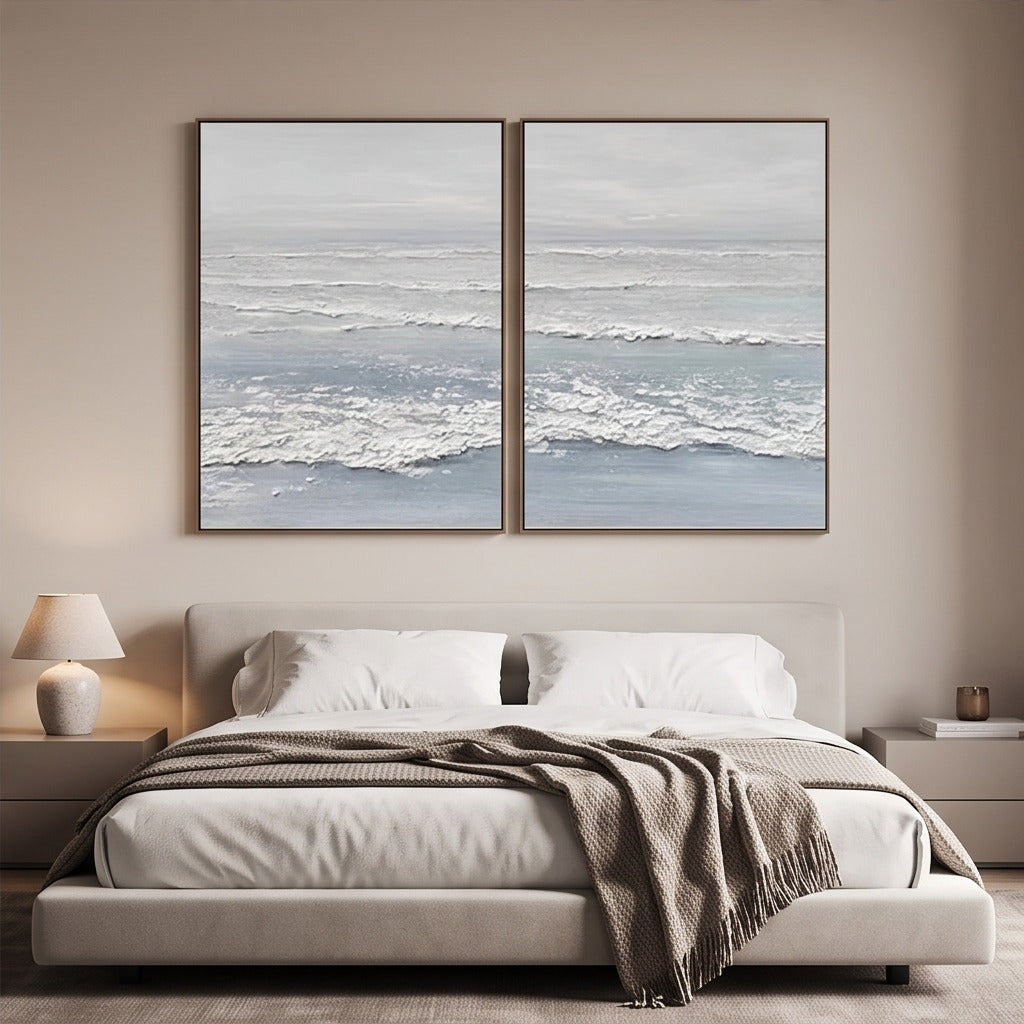 Neutral Coastal Diptych Wall Art #TO811