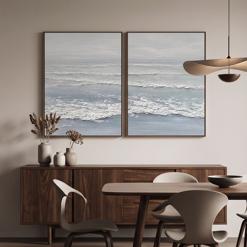 Neutral Coastal Diptych Wall Art #TO811