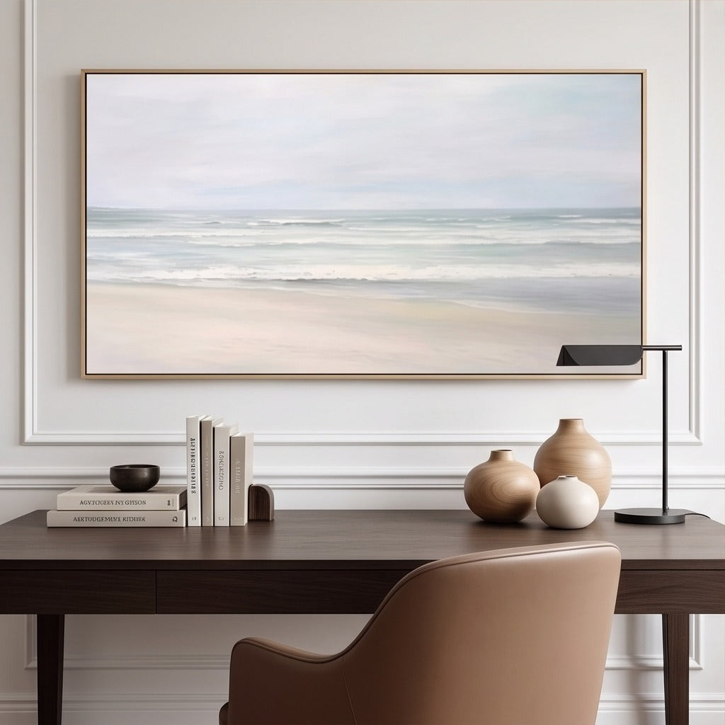 Neutral Coastal Landscape Wall Art #TO845