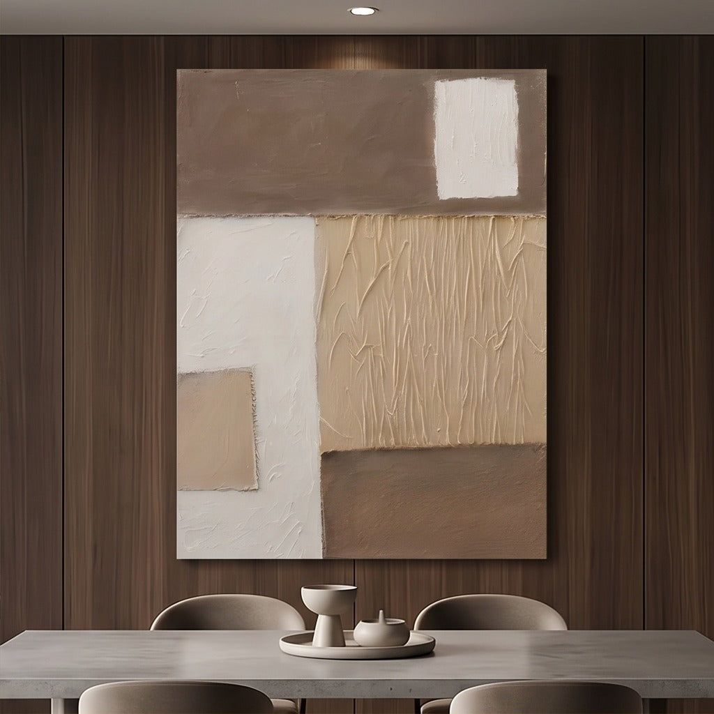 Neutral Geometric Abstract Wall Art #TO187