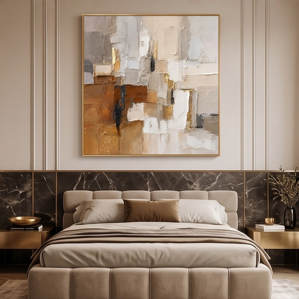 Neutral Geometric Abstract Wall Art #TO193