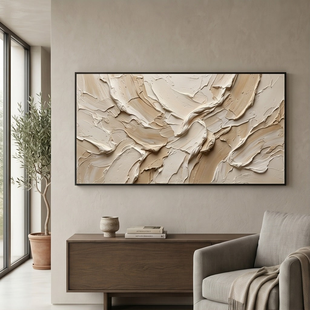 Neutral Textured Abstract Wall Art #TO899