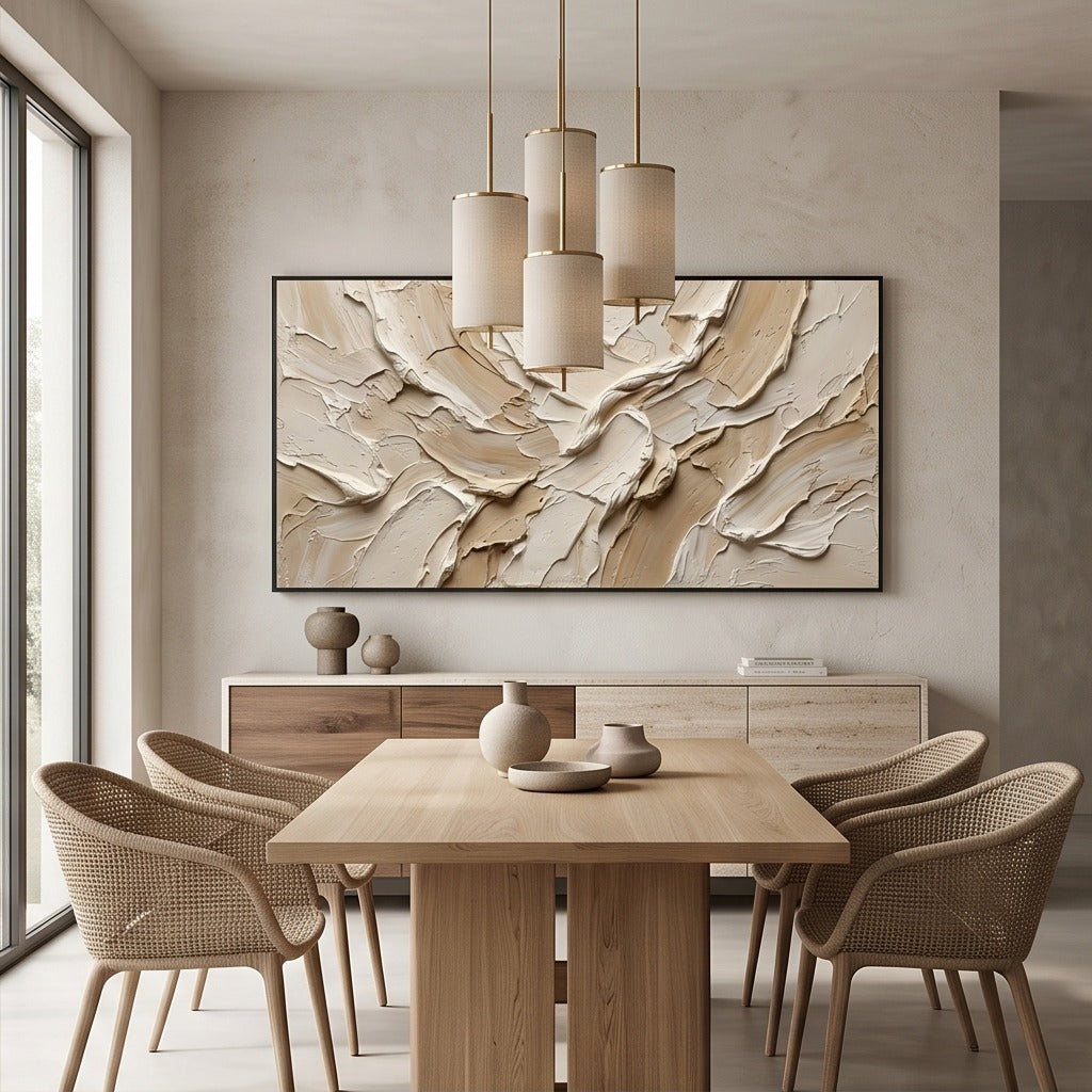 Neutral Textured Abstract Wall Art #TO899