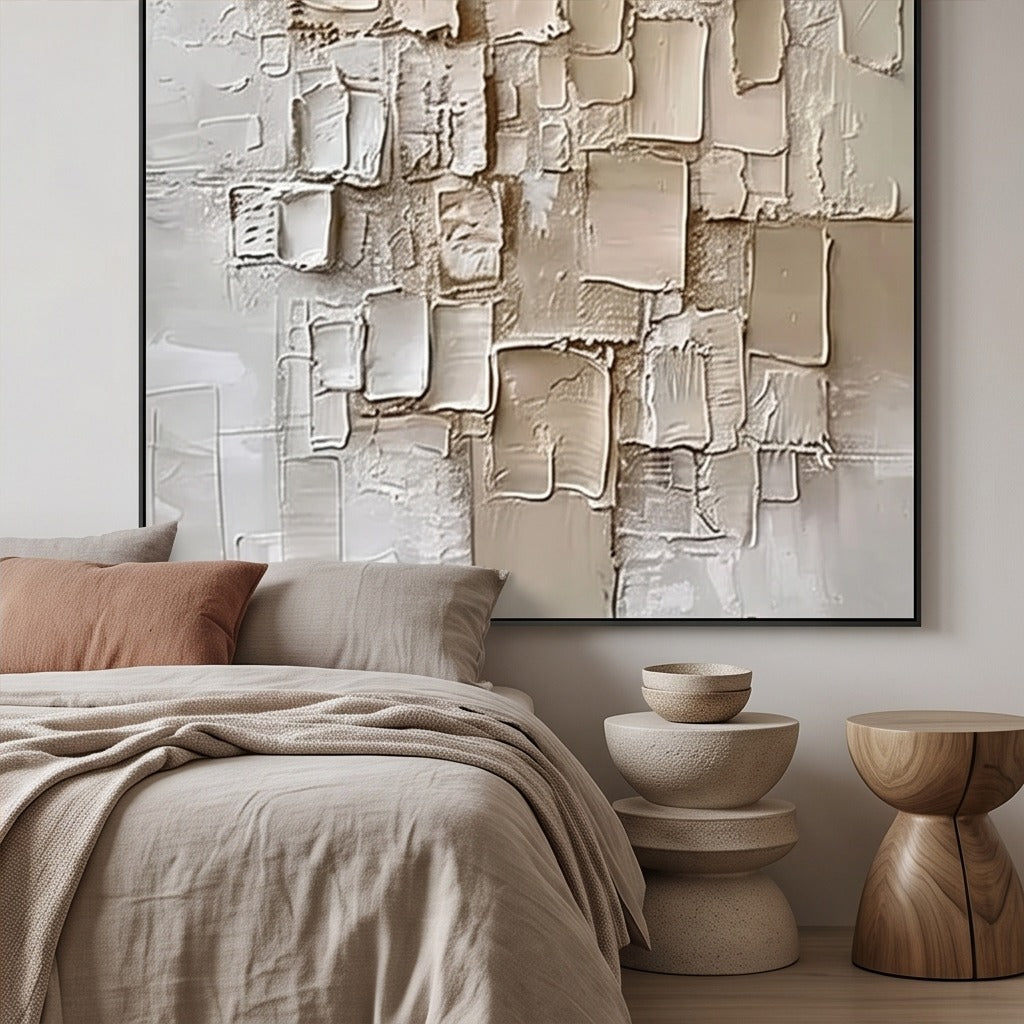 Neutral Textured Abstract Wall Art #TO816