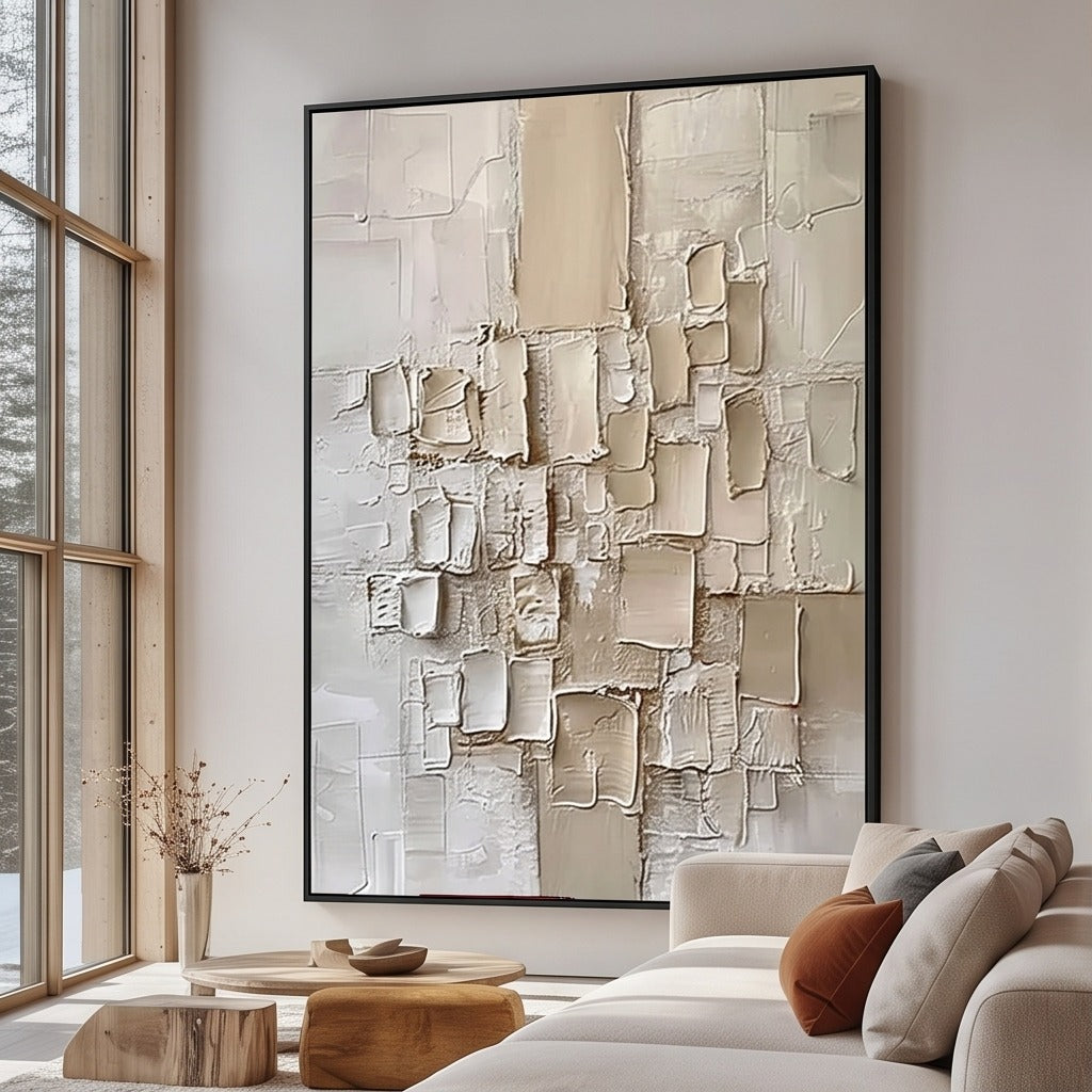 Neutral Textured Abstract Wall Art #TO816