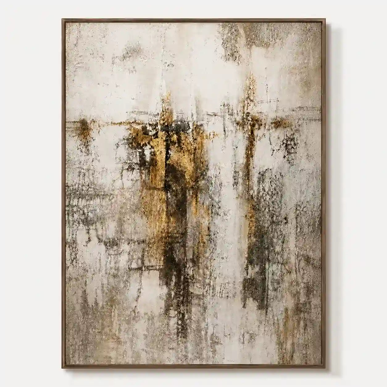 Neutral Abstract Gold Wall Art #MT330