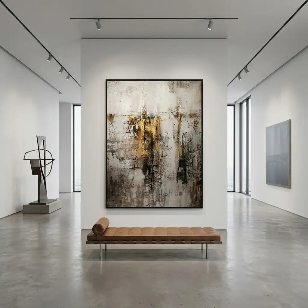 Neutral Abstract Gold Wall Art #MT330