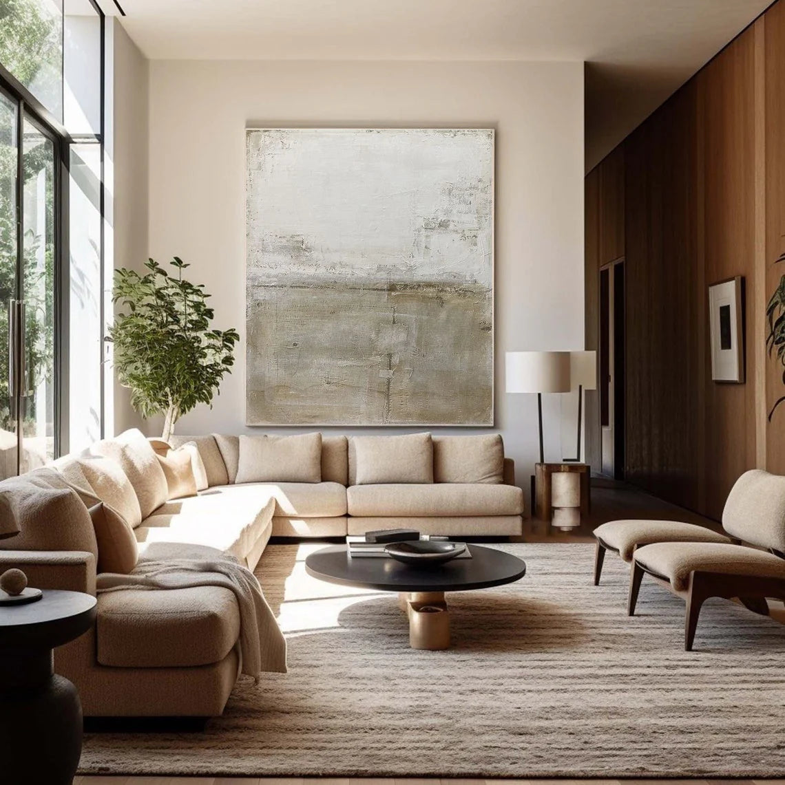 Neutral Abstract Wall Art Canvas #MT338