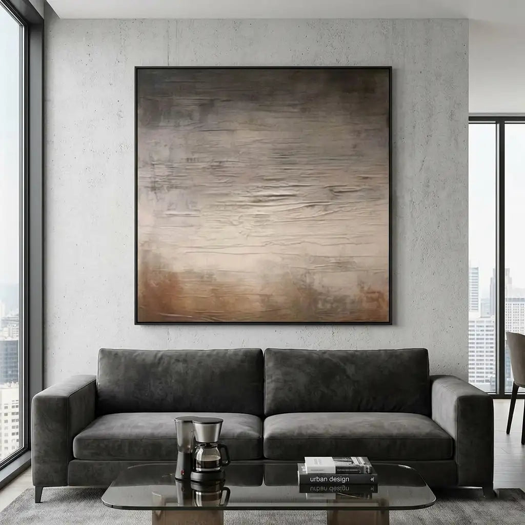 Neutral Textured Abstract Wall Art #TA045