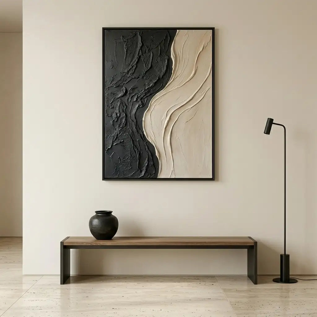 Neutral Textured Abstract Wall Art #MT018