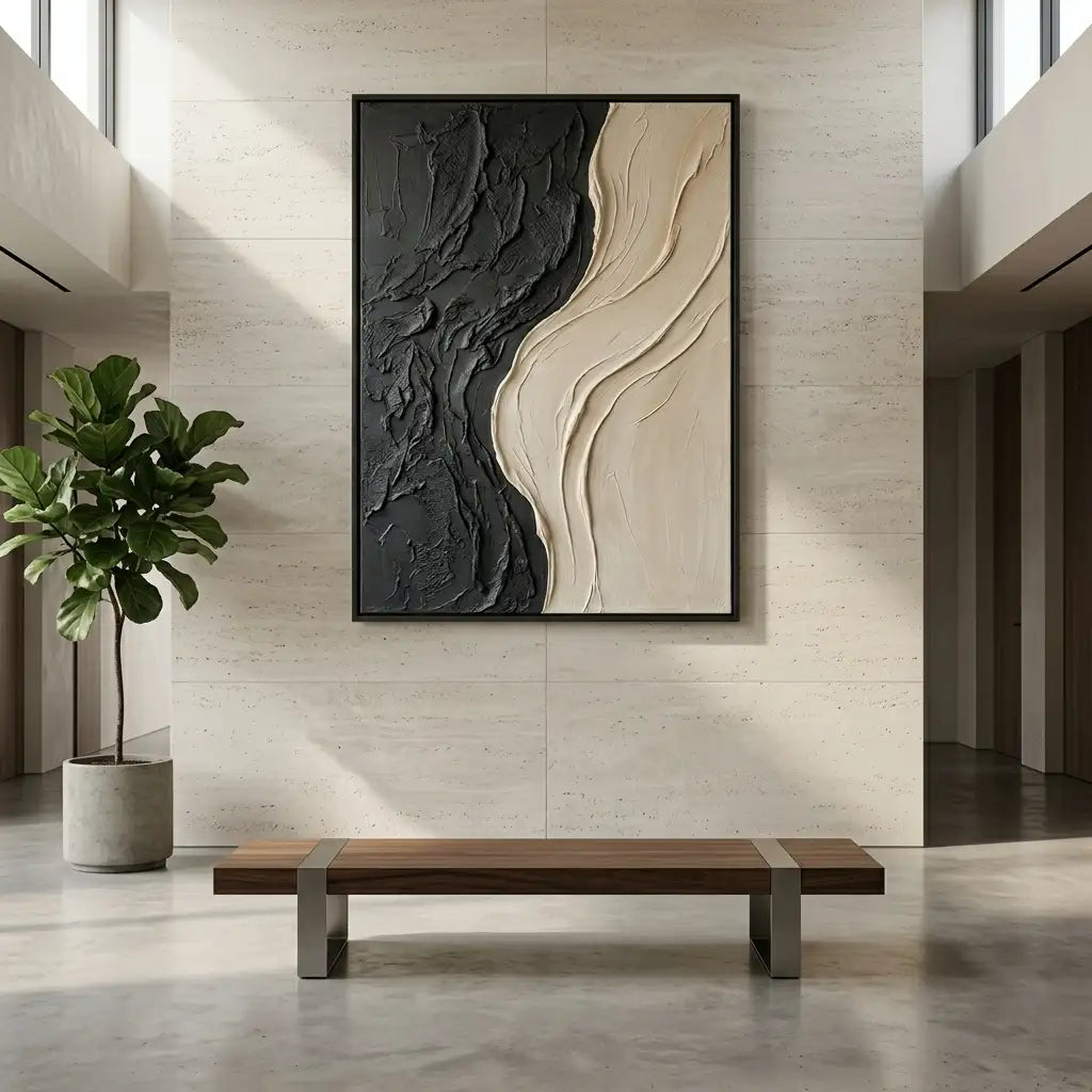 Neutral Textured Abstract Wall Art #MT018