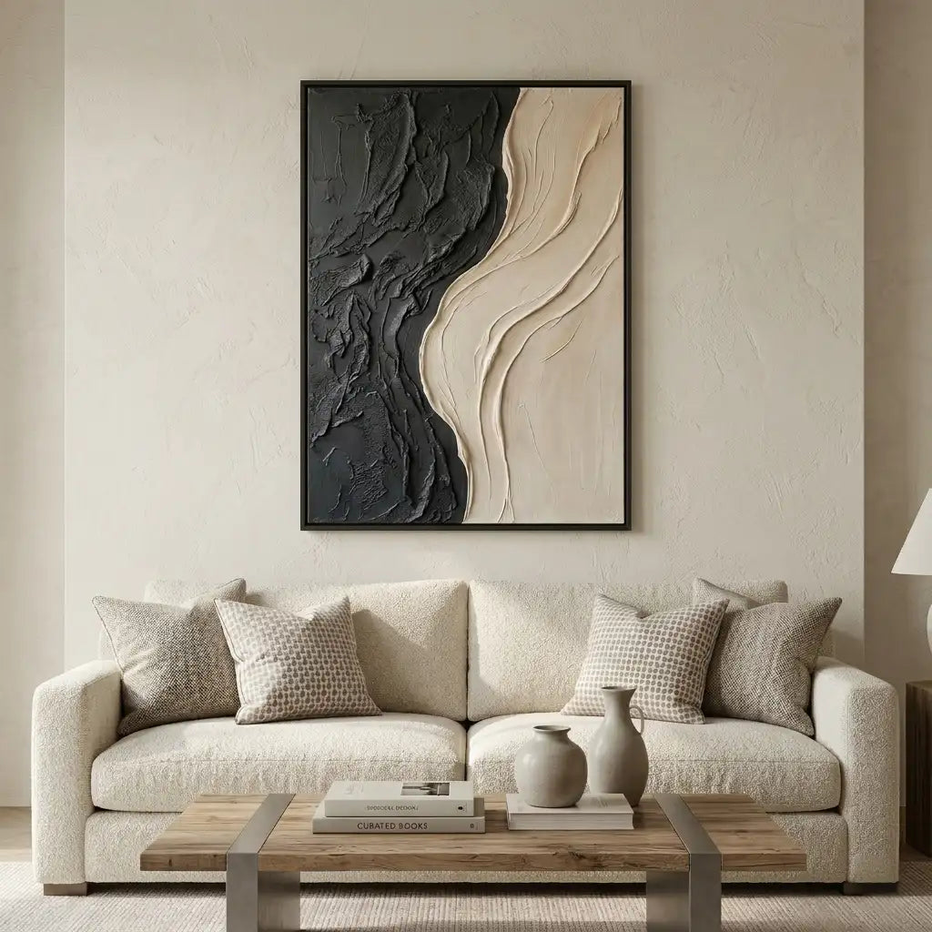 Neutral Textured Abstract Wall Art #MT018