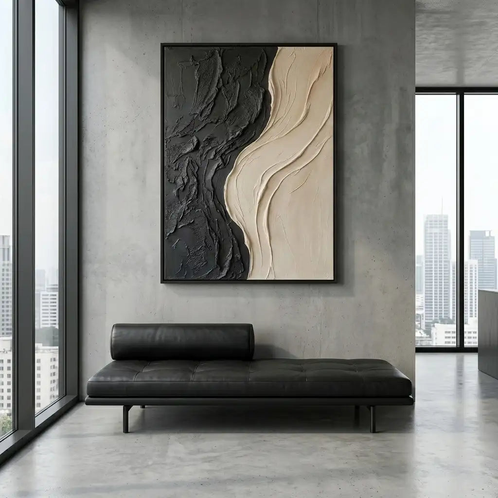 Neutral Textured Abstract Wall Art #MT018