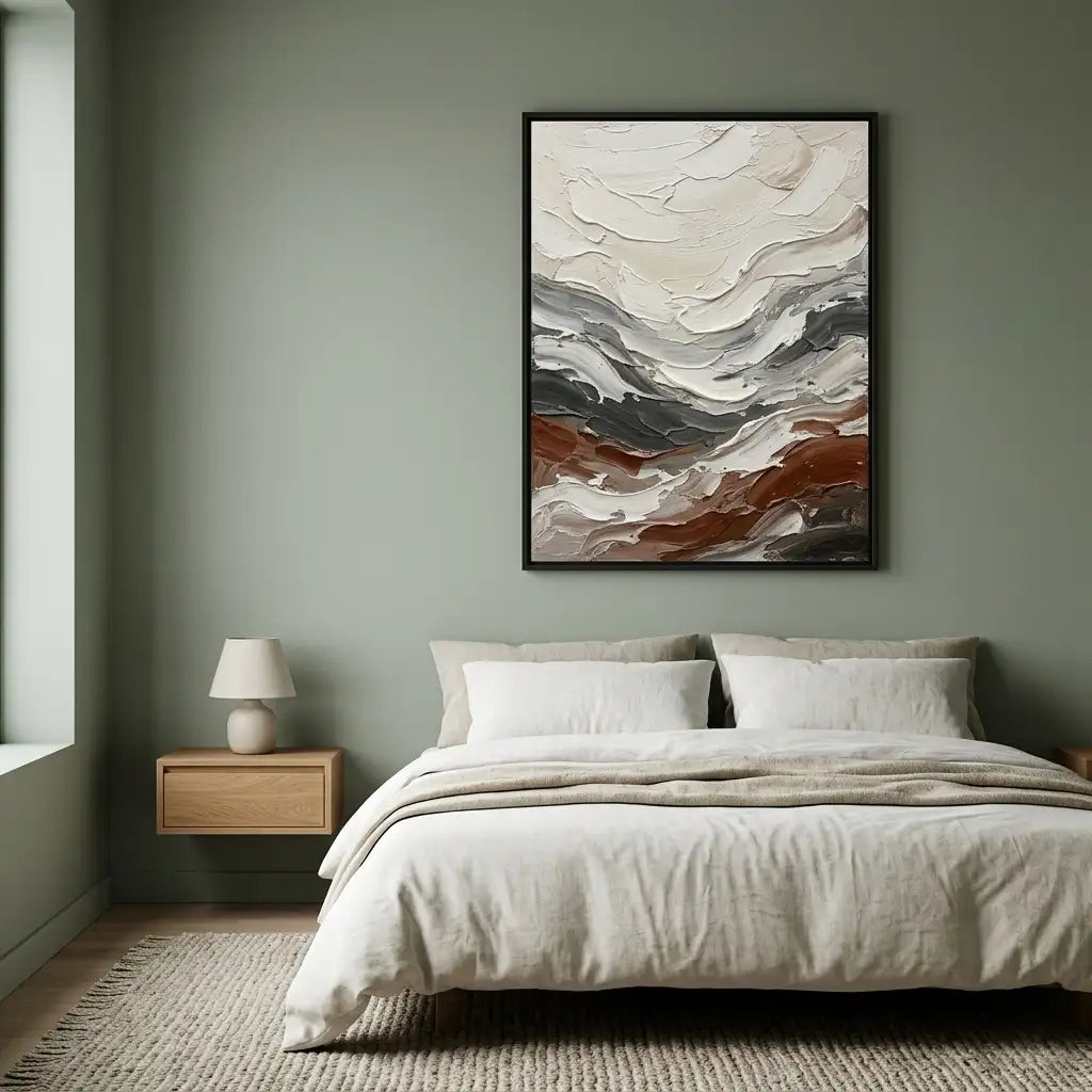 Neutral Textured Abstract Wall Art #TA050