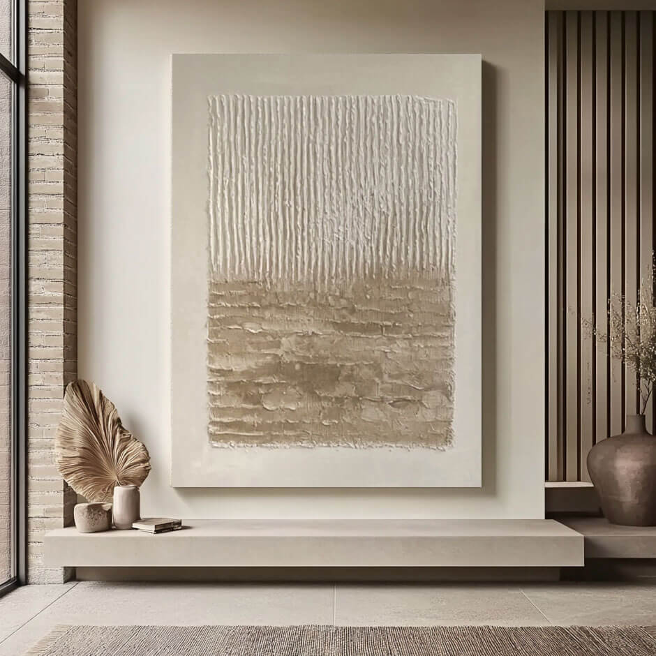 Neutral Textured Abstract Wall Art #MT823