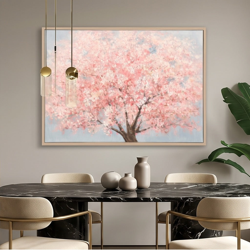Pink Cherry Blossom Tree Wall Art #TO019