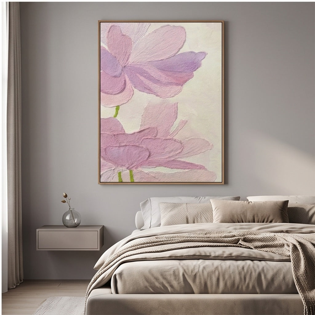 Pink Floral Abstract Wall Art #TO163
