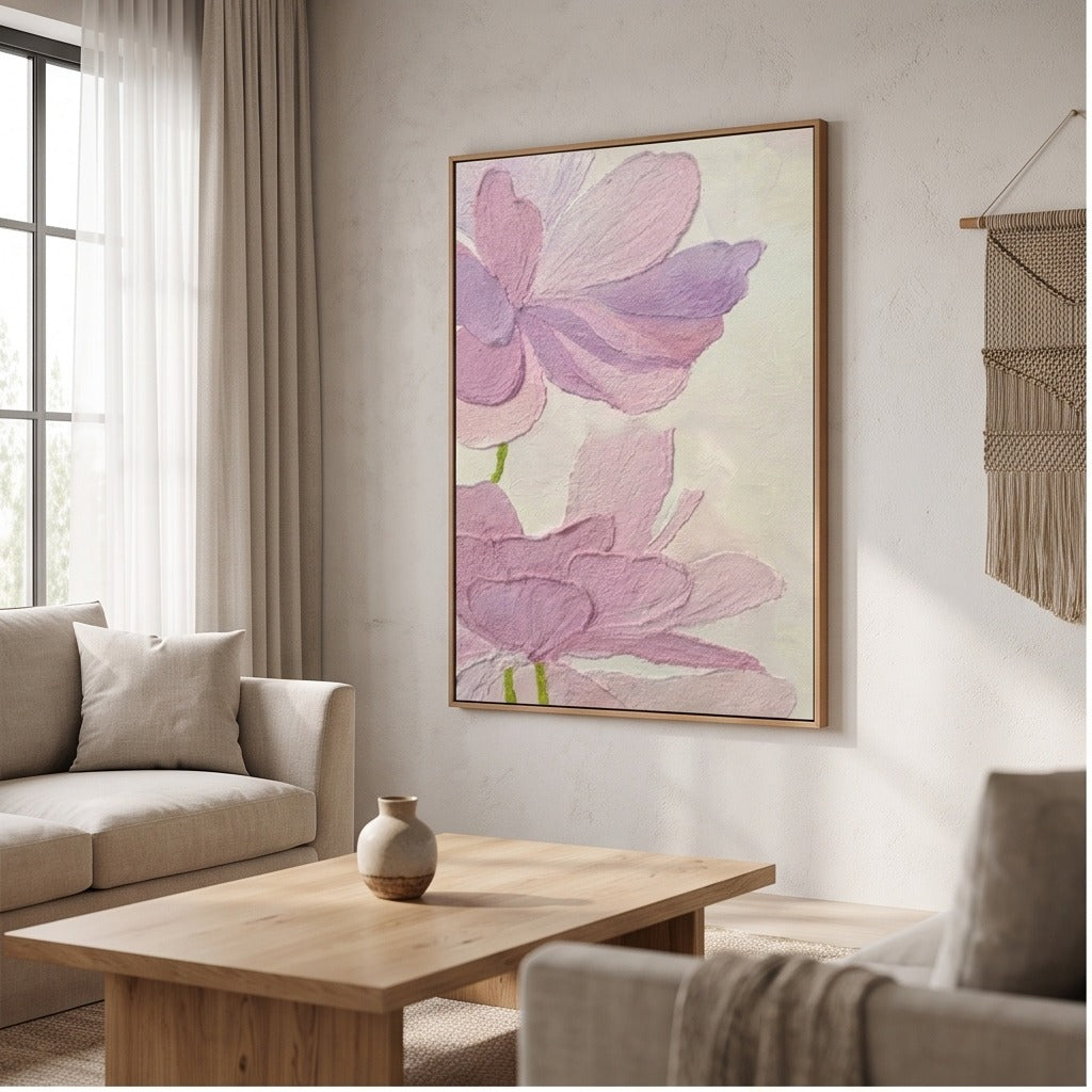Pink Floral Abstract Wall Art #TO163