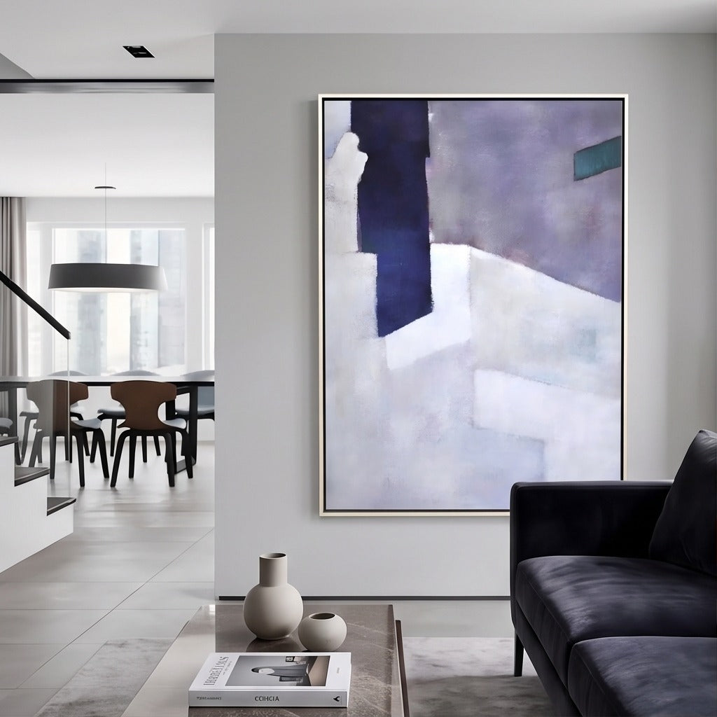 Purple Geometric Abstract Wall Art #TO807