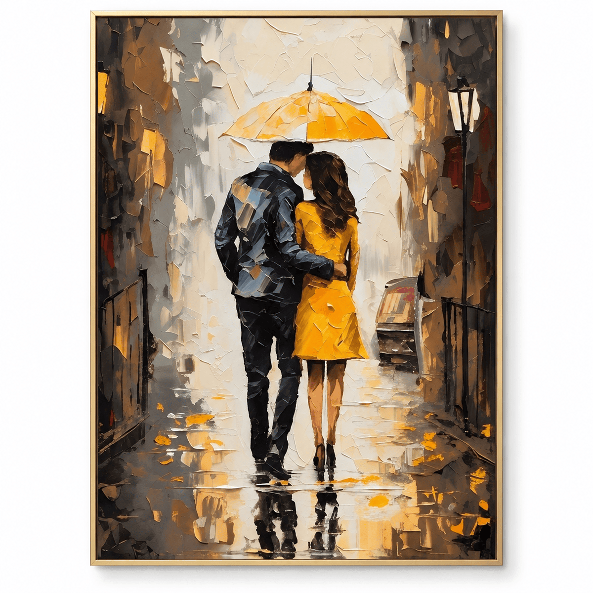 Romantic Rainy Street Wall Art #TO144