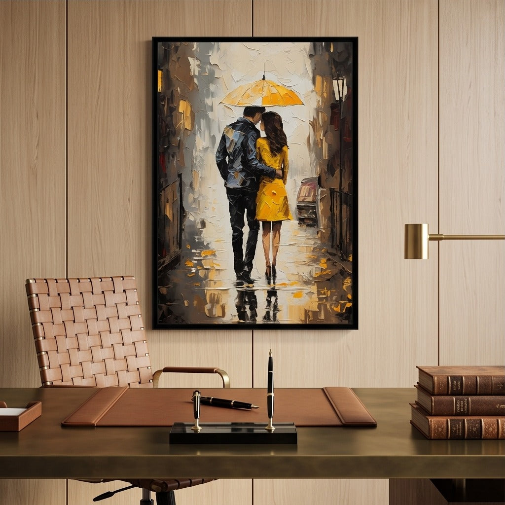 Romantic Rainy Street Wall Art #TO144