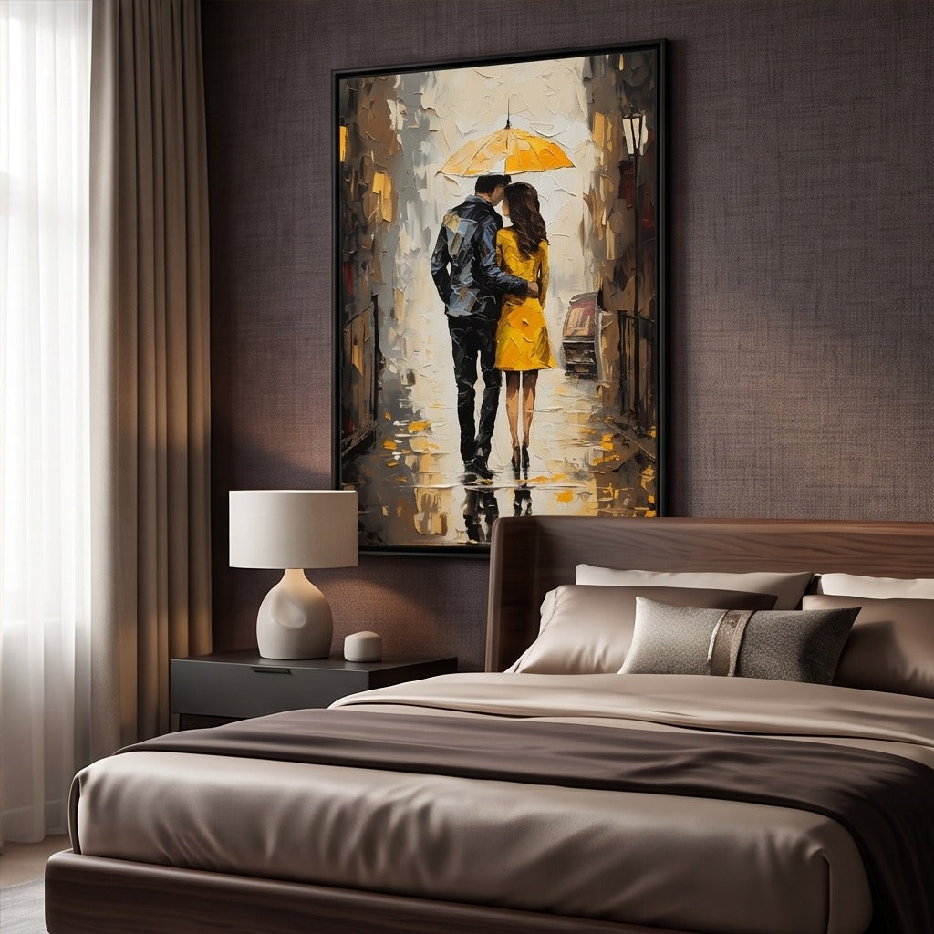 Romantic Rainy Street Wall Art #TO144