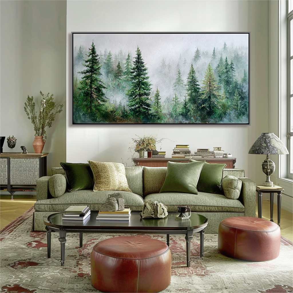 Misty Forest Landscape Wall Art #MT335