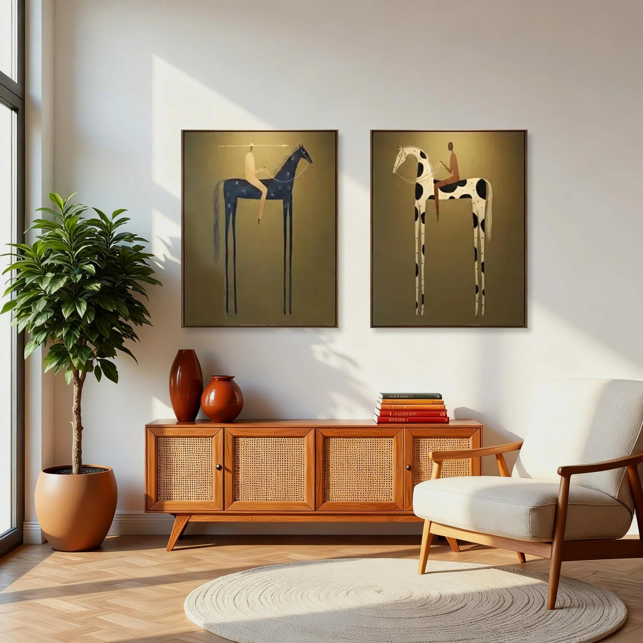 Surreal Figurative Horse Wall Art #MC119
