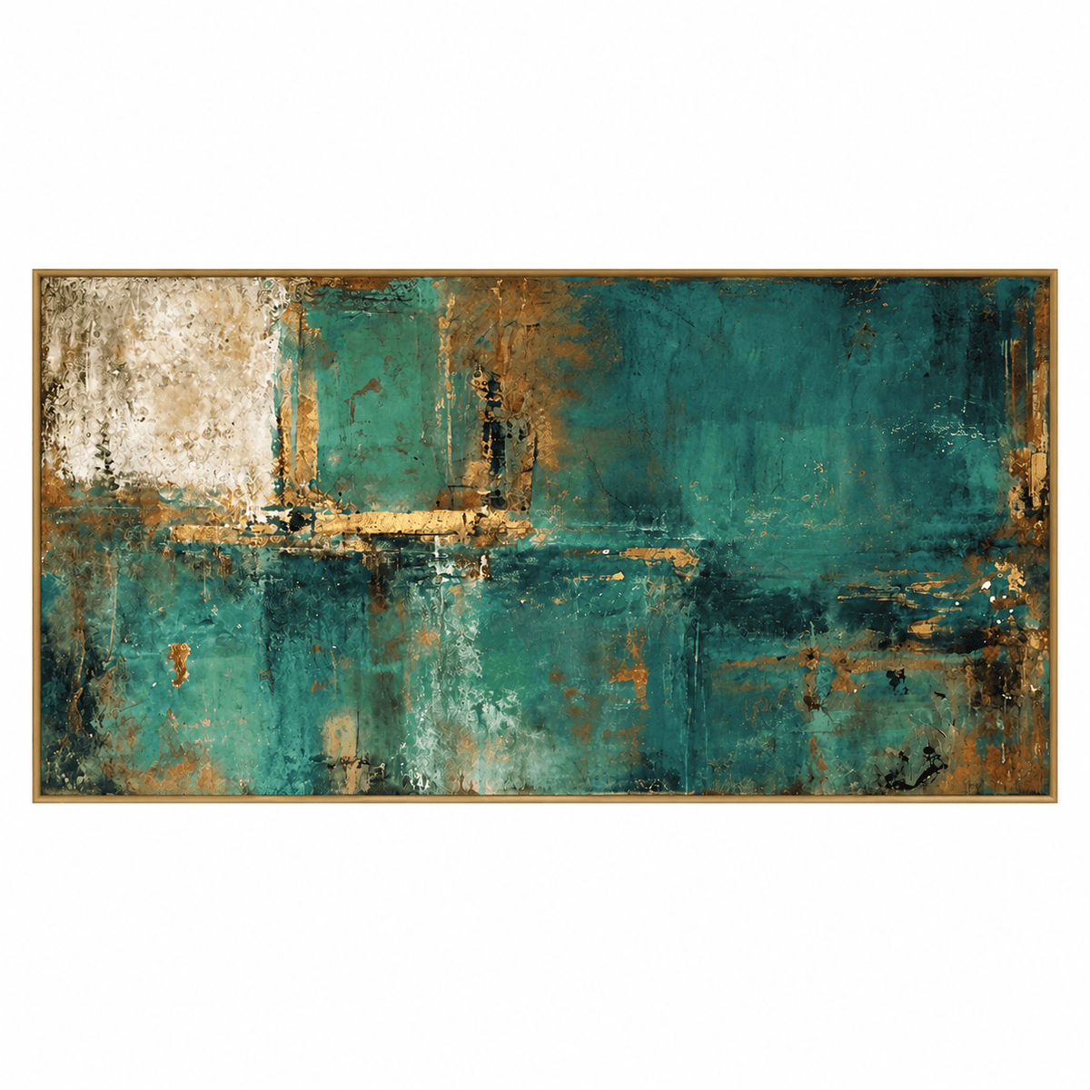 Teal Abstract Wall Art #TO812