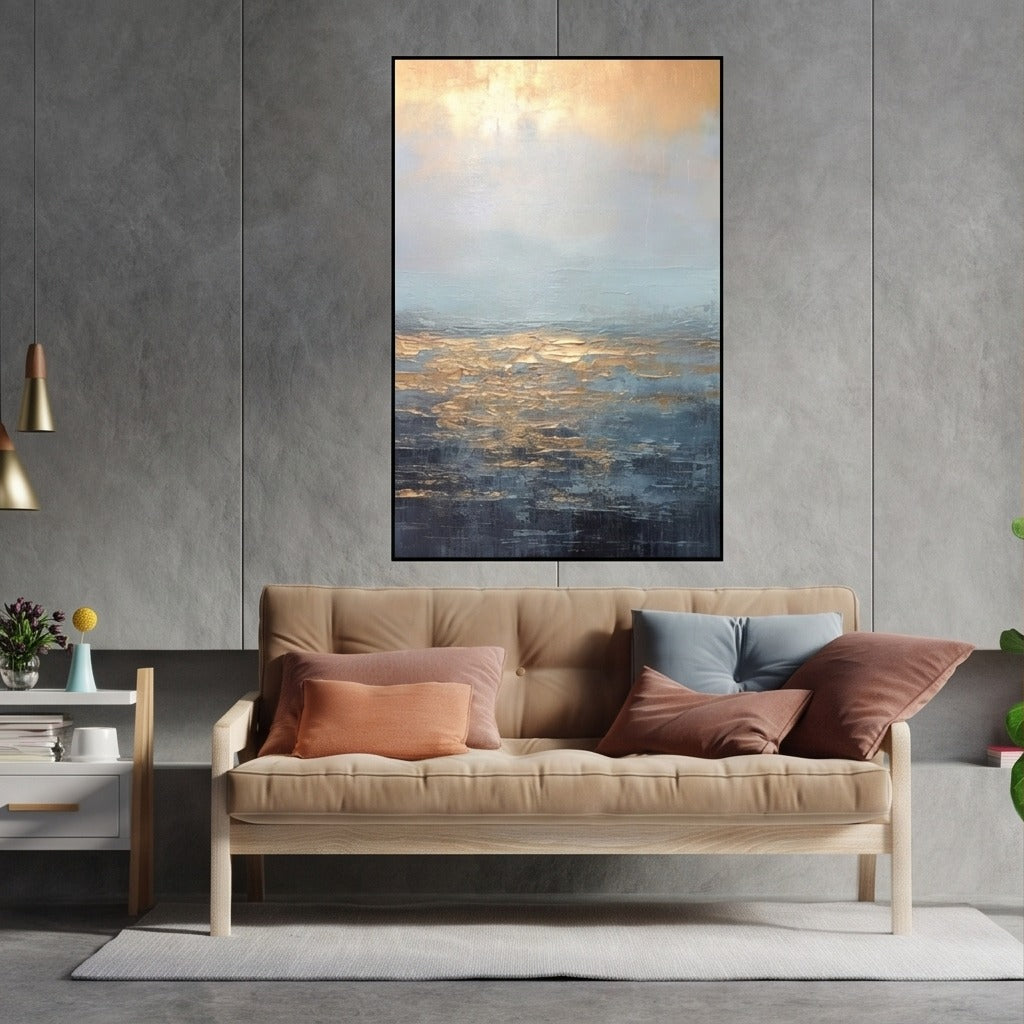 Textured Abstract Seascape Wall Art #TO098