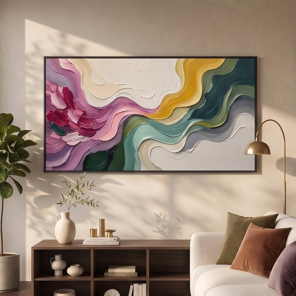 Textured Colorful Abstract Wall Art #TO069