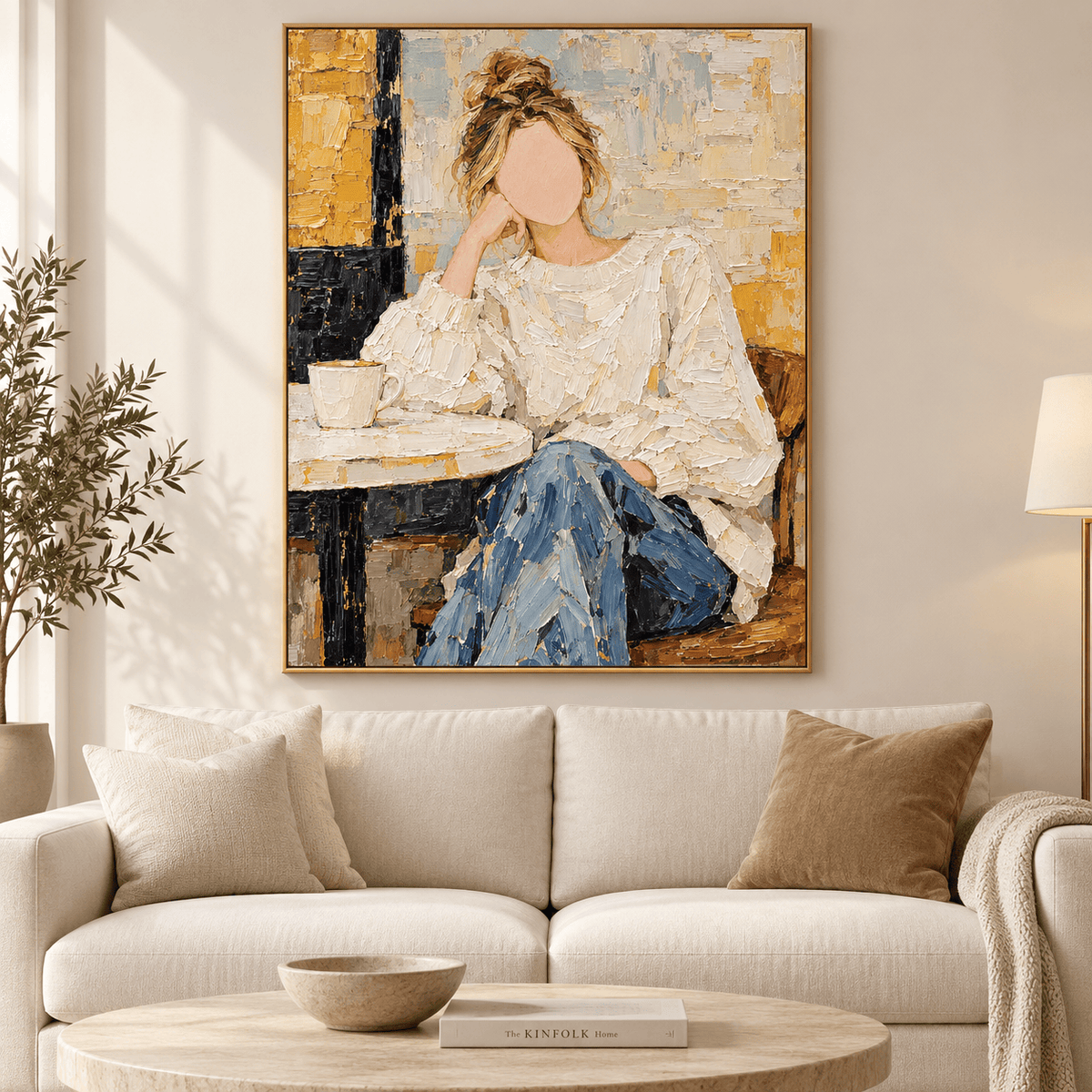Textured Figurative Woman Wall Art #TO199