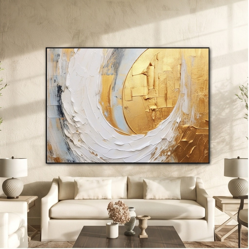 Textured Gold Abstract Wall Art #TO100